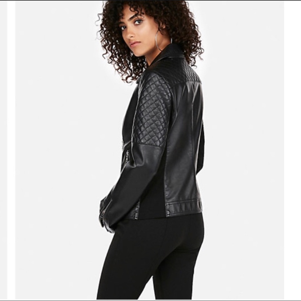 Express Faux Leather Moto Jacket